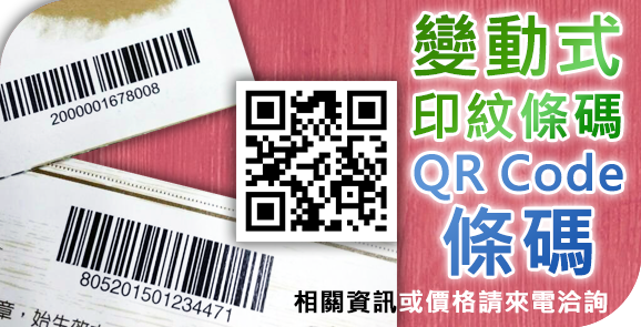 變動式印文條碼,QRcode條碼
